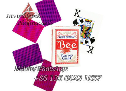 Bee no.92 poker with invisible marking to indicate value and cards suits