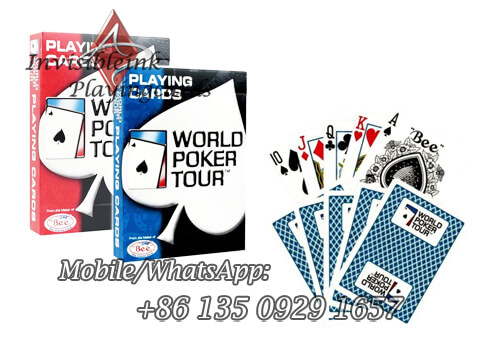 Bee WPT cheating playing cards marked with luminous ink markings