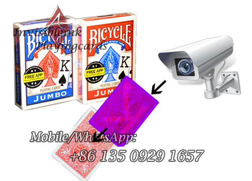 Use IR poker camera to see through Bicycle jumbo index cards