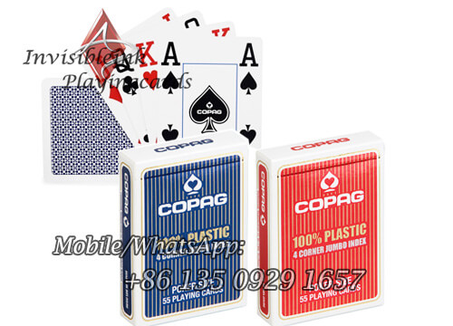 Copag 4 corner index poker with invisible cards marking for casino cheat