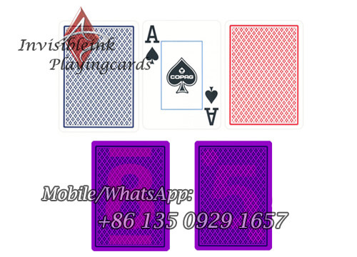 Jumbo face Copag plastic marked playing cards with luminous contact lenses