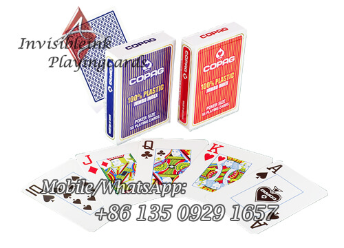 Copag marked cards of jumbo face poker with invisible ink markings