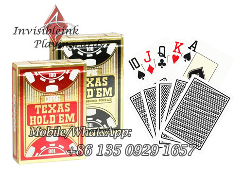 Marked cards Copag Texas Holdem for poker cheat device