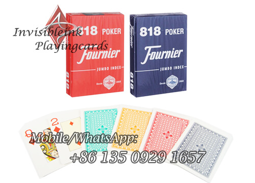 Cheating poker cards Fournier 818 with invisible markings on the back