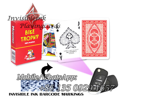 Modiano bike trophy barcode marked poker cards for poker winner system