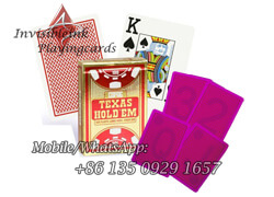 Copag Texas Holdem contact lenses marked cards with invisible ink marking