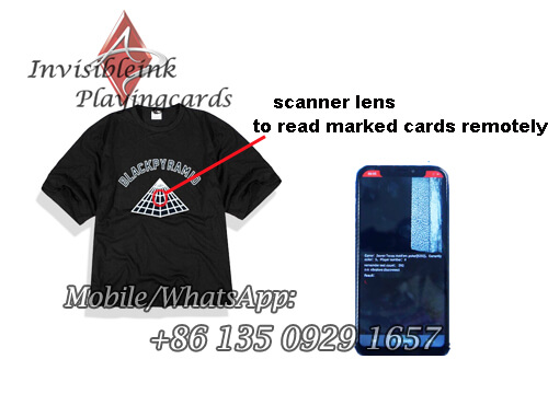 Poker scanning camera clothes with poker analyzer device to win Omaha game